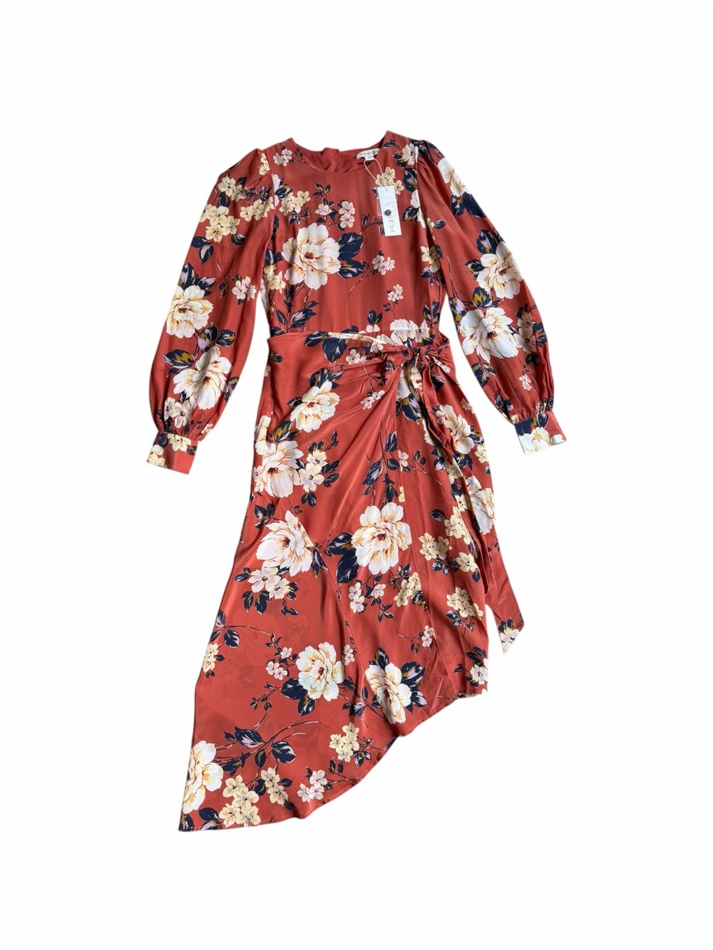 Yumi Kim Leanna Silk Blend Asymmetrical Hem Wrap Dress